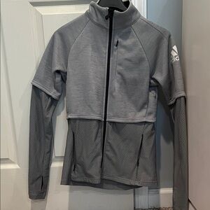 Adidas Heather Gray Performance Jacket